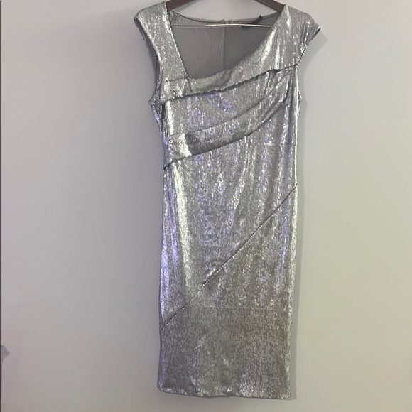 Donna Karan Dresses & Skirts - Donna Karan - Silver Sequin Dress size 8